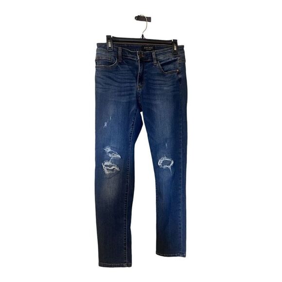 Judy Blue Women’s Size 26 Stretch Skinny Jeans Blue Dark Wash Denim Distressed - Picture 1 of 11